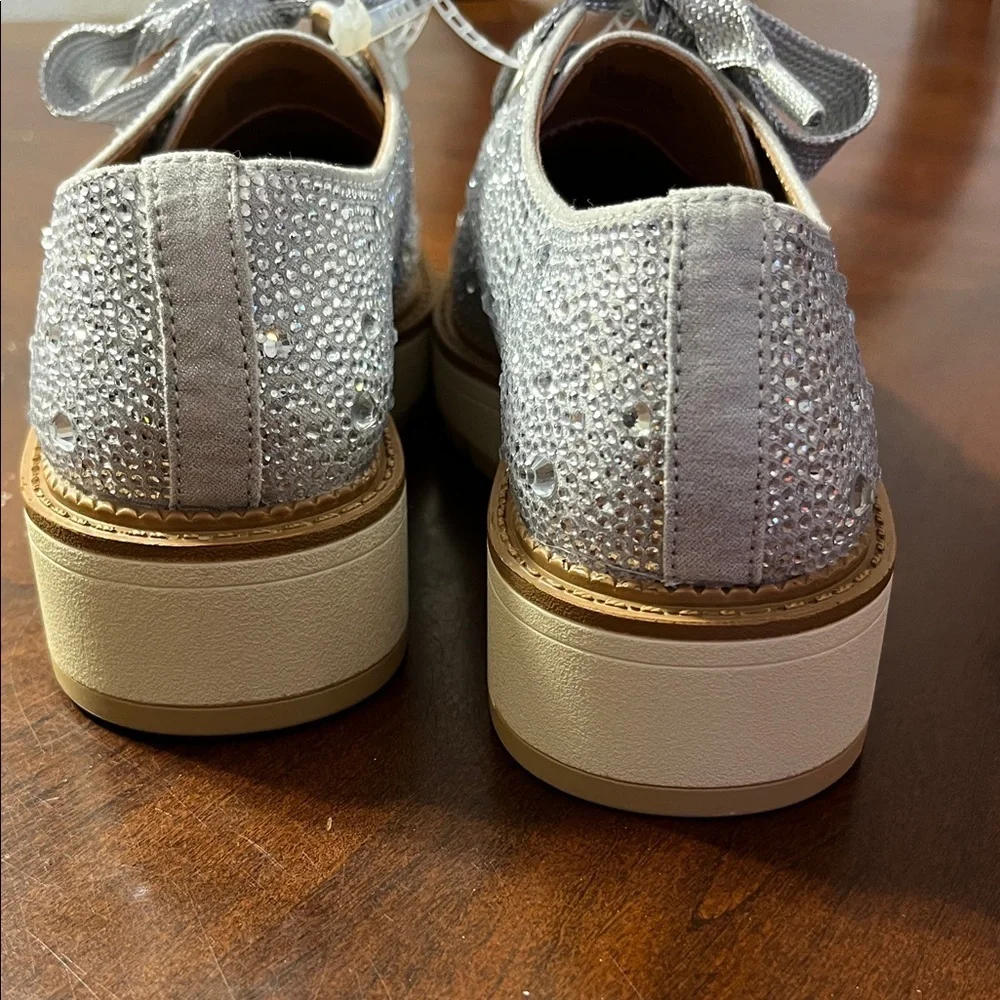 Gianni Bini Silver Glitter Flats